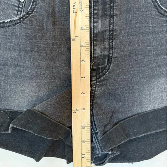 One Teaspoon Harlets Black High Rise Long Rise Fitted Twisted Cuff Hem Size 30 - Picture 9 of 9